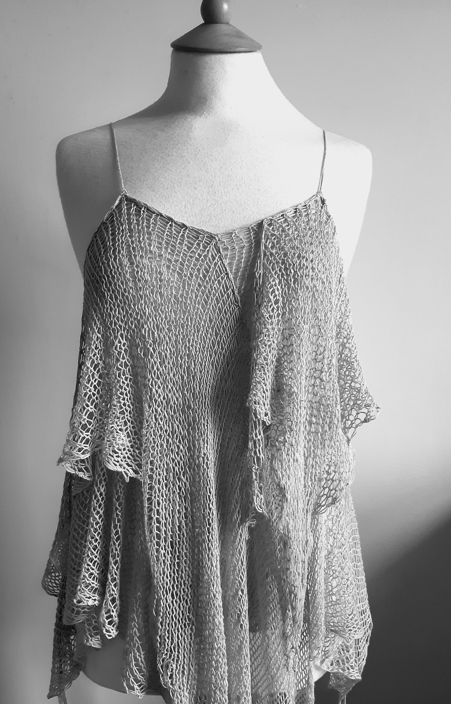 Grey Loose Knit Layered Top