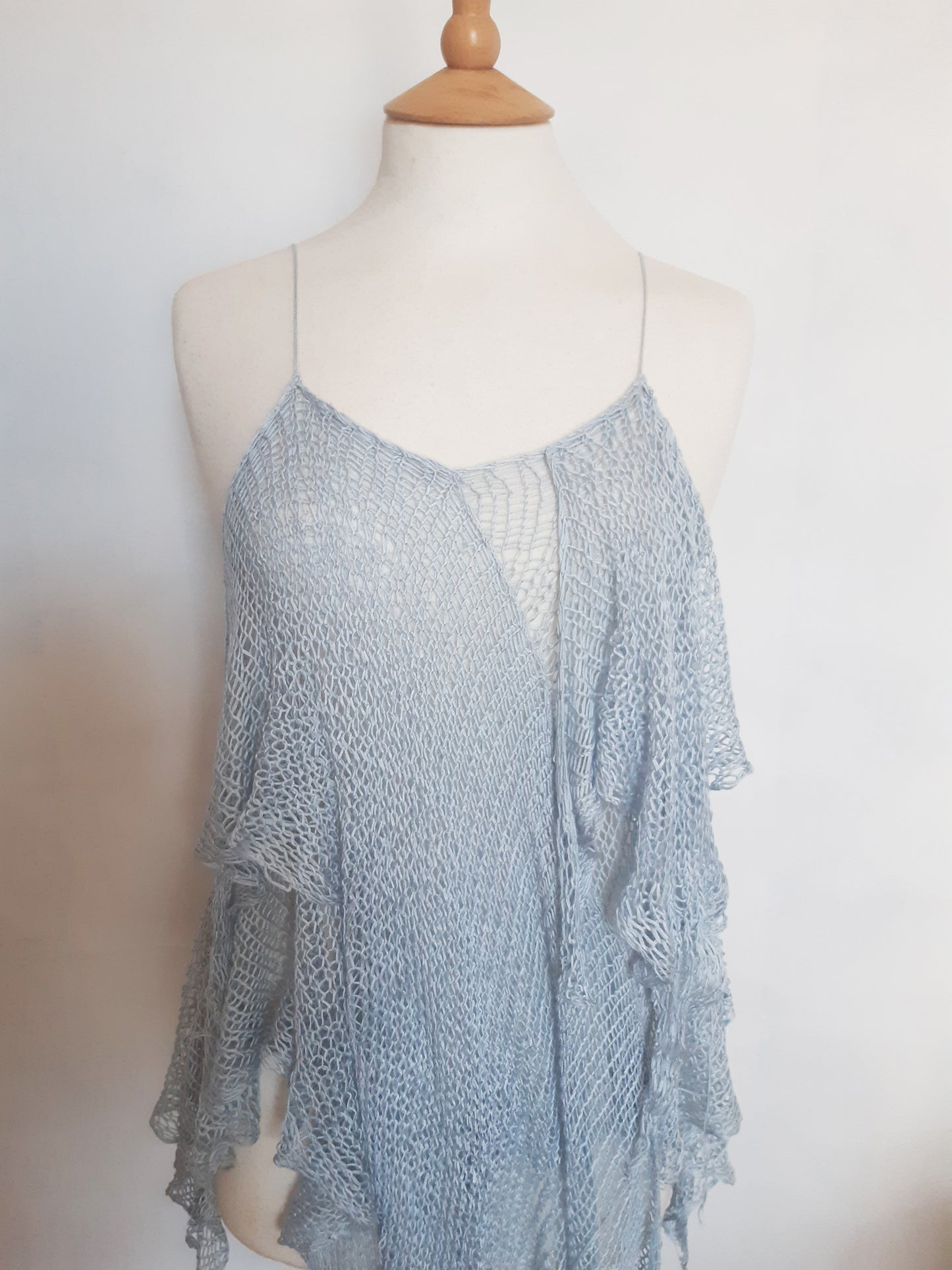 Grey Loose Knit Layered Top