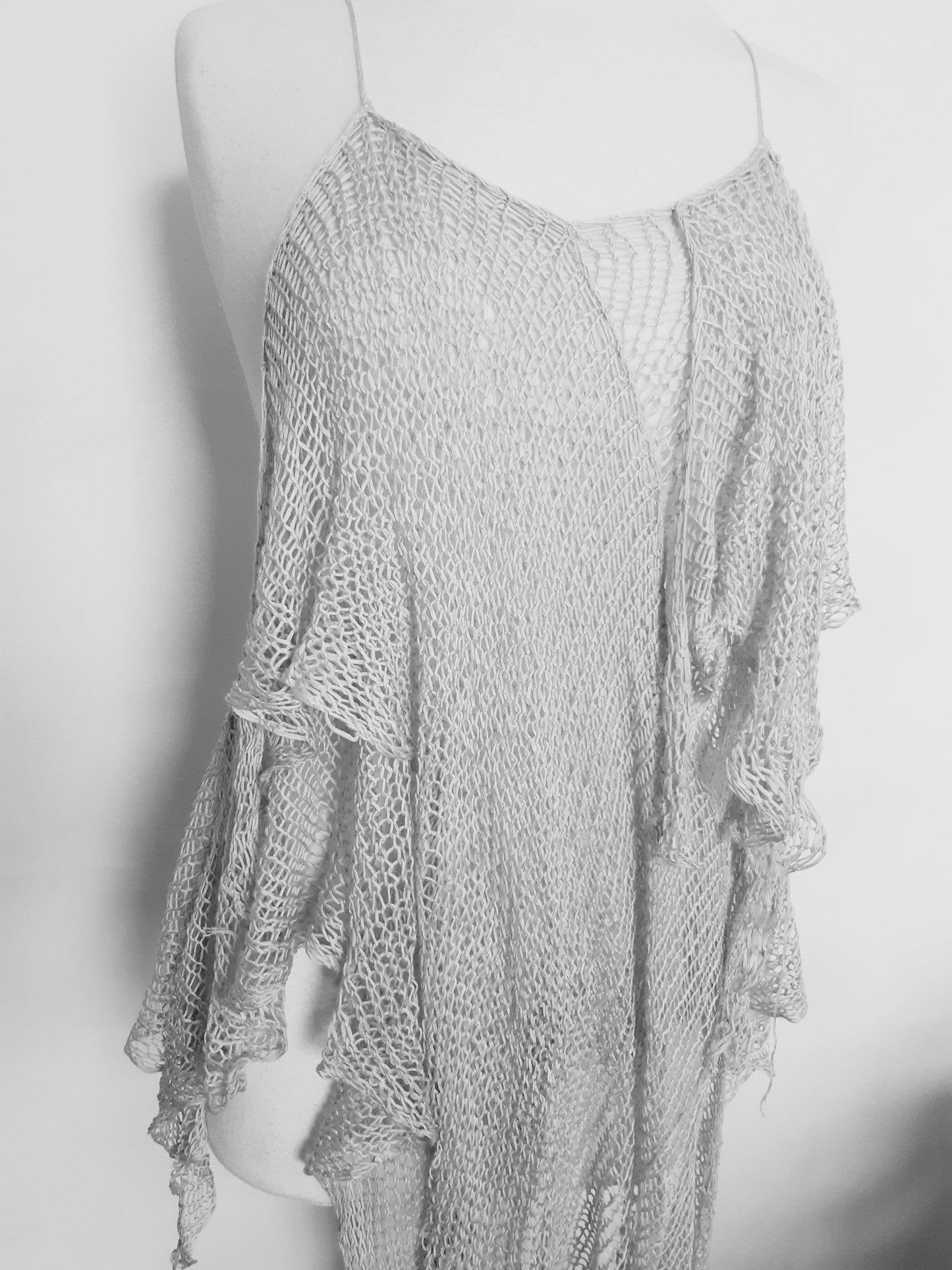 Grey Loose Knit Layered Top